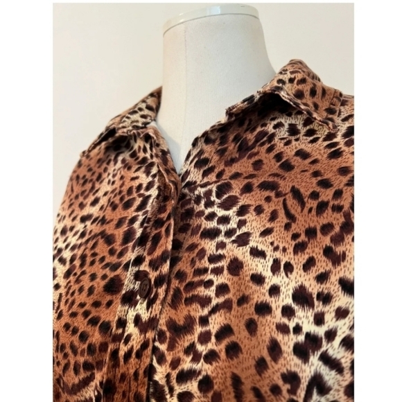 💥BLACK FRIDAY BOGO FREE EVERYTHING💥 90s Sleeveless Button down Cheetah Dress - Picture 3 of 7